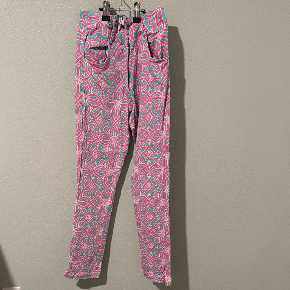 Gretchen Scott Designs Pink and Blue Floral Pants